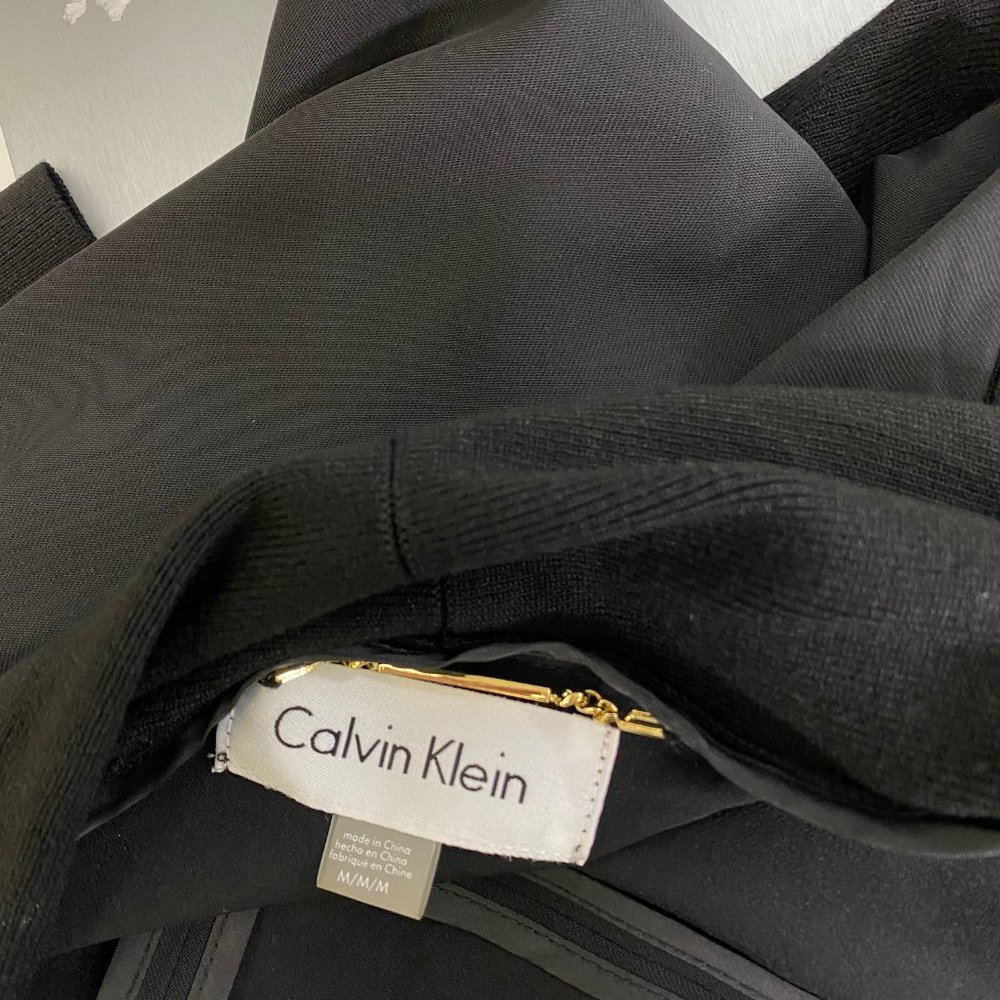 Calvin Klein Black Open Long Sleeve Cardigan - Picture 7 of 8